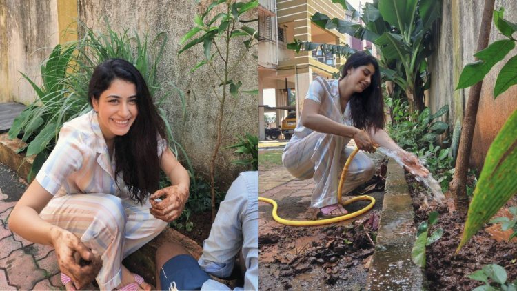 Warina Hussain Takes Part In Green India Initiative, Starts By Planting Trees In Her Backyard-Check out the video now