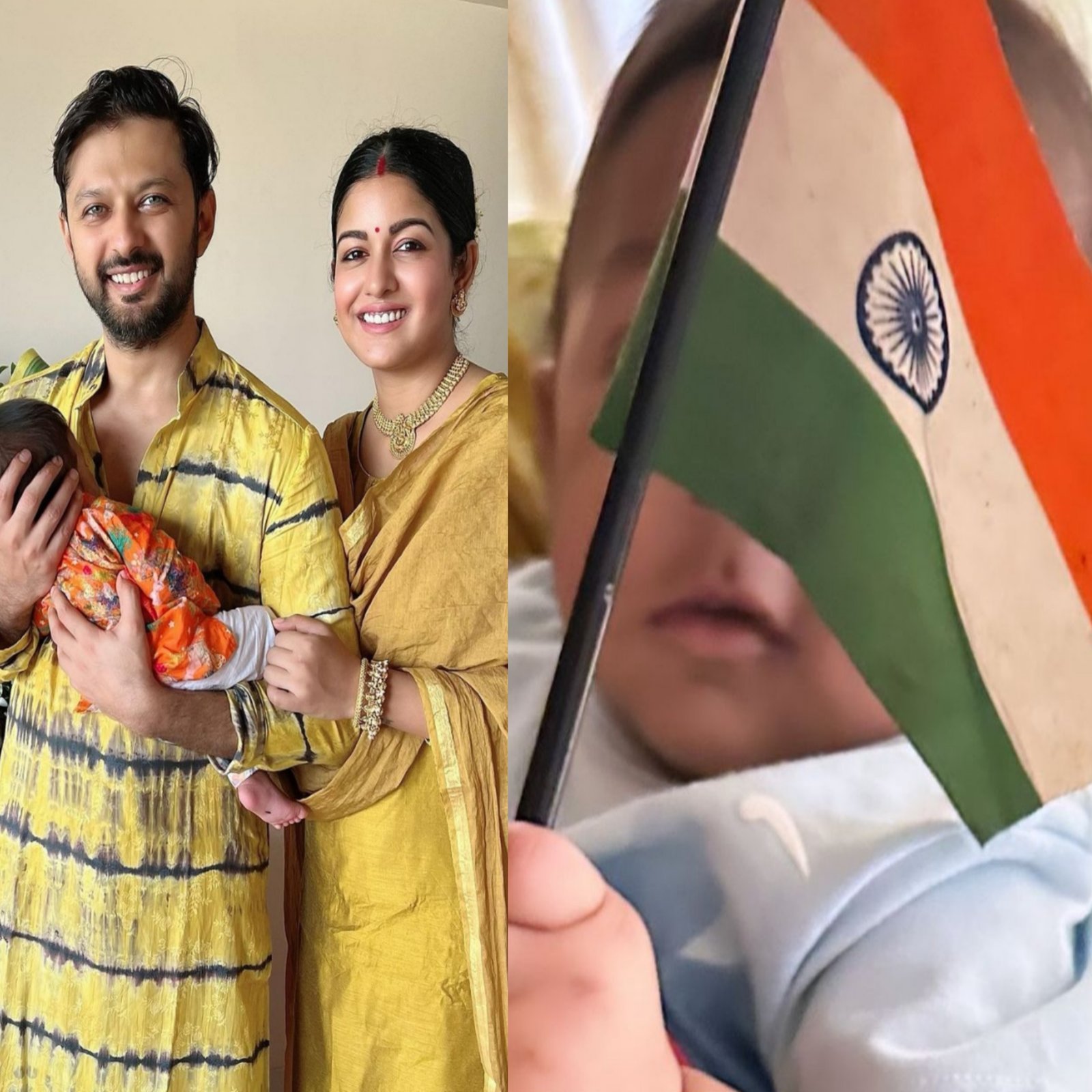 A Picture-Perfect Fan Moment - Ishita and Vatsal’s Little Dynamo, Vaayu, Waves the Flag for Team India