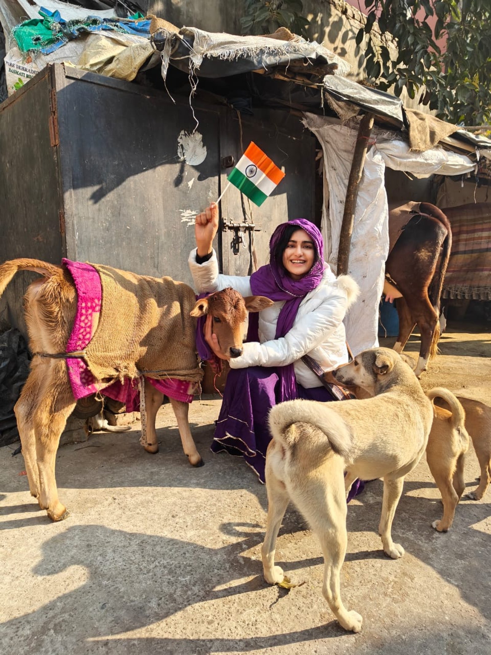 पशु मित्रों के साथ अदा शर्मा की अदाएं